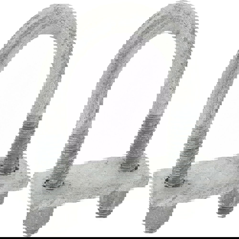 Round U-Bolt: With Mount Plate, 3/8-16 UNC, 1-1/4